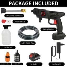 High Pressure Washer 35Bar Spray Water Gun For Cleaning Car Patio Window Lawn Pool Multifunctional puzzle Self Priming Design