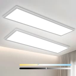 LED Panel Light 120x30 Dimmable with Remote, 40W 4400LM Ceiling Lamp with Memory, 3000K-6500K for Living Room & Bedroom