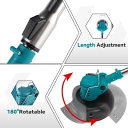 YOFIDRA 100-135cm Electric Lawn Mower 1500W Cordless Foldable Trimmer Pruning Cutting Garden Power Tool For Makita Battery Pin