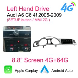 AUTOTOP 8G+128G Android 13 Car Multimedia Player For Audi A6 C6 4F 2005-2012 MMI 2G 3G Carplay Android Auto GPS Navi 4G Wifi BT