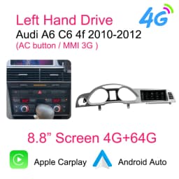 AUTOTOP 8G+128G Android 13 Car Multimedia Player For Audi A6 C6 4F 2005-2012 MMI 2G 3G Carplay Android Auto GPS Navi 4G Wifi BT