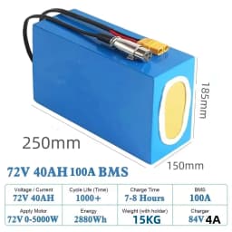 48V 20AH Escooter Battery Pack PVC 60V 25AH Rechargeable Battery with 4A Charger for Electric Scooter Vehicle 1500W 2000W 3000W