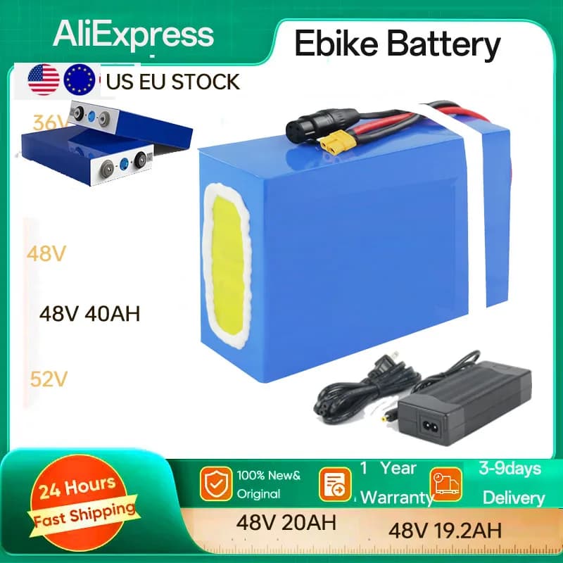 48V 20AH Escooter Battery Pack PVC 60V 25AH Rechargeable Battery with 4A Charger for Electric Scooter Vehicle 1500W 2000W 3000W