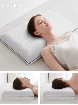 ROYGBIV Memory Foam Pillow-Ergonomic pillow for restful sleep, neck pillow bed supporting neck pillow pillow