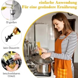 12 Pcs 160ml Glass Oil Bottles with Pour Spout, Portable Refillable Oil Vinegar Dispenser for BBQ Travel, DIY Labels