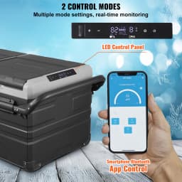 SucceBuy Car Refrigerator 95 L Dual Zone Portable -4℉-68℉ 12/24V DC and 100-240V AC Compressor Cooler for Outdoor Camping
