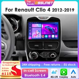 360Camera CarPlay Android 14 Car Radio For Renault Clio 4 2012-2019 Car Multimedia Player GPS 2Din Intelligent Autoradio 4G-LET