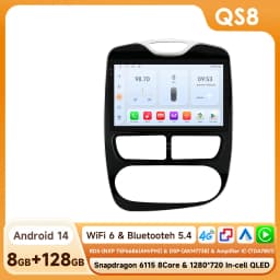 360Camera CarPlay Android 14 Car Radio For Renault Clio 4 2012-2019 Car Multimedia Player GPS 2Din Intelligent Autoradio 4G-LET