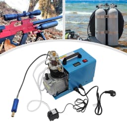 300Bar High Pressure Air Compressor Pump 220V 1.8KW Portable Electric Air Pump Set w/ Oil-Water Separator+Pressure Gauge 2800RPM
