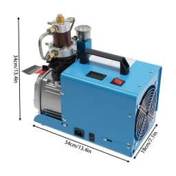 300Bar High Pressure Air Compressor Pump 220V 1.8KW Portable Electric Air Pump Set w/ Oil-Water Separator+Pressure Gauge 2800RPM