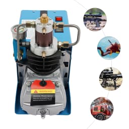300Bar High Pressure Air Compressor Pump 220V 1.8KW Portable Electric Air Pump Set w/ Oil-Water Separator+Pressure Gauge 2800RPM