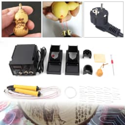 60W Pyrography Wood Burning Kit with 19 Tips, Digital Temperature Control, and Complete Accessories for Leather, Wood, and