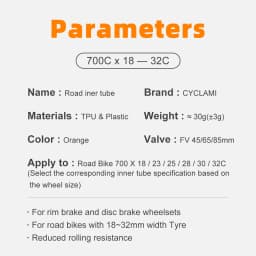 New Version CYCLAMI Ultralight TPU Bike Inner Tube 700c 18 23 25 28 30 32c Road Bicycle 45mm 65mm 85mm French Valve Cycling