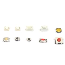 250 pcs Remote Control Tactile Push Switch Kit Mixed 10 Types Multiple Purposes Button for Tactile Car Switch Kit
