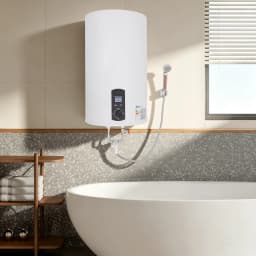2000W 70L/15.4gal Electric Water Heater with Practical Hand Shower Leakage Protector Faucet Temperature Regulation Range 35-75