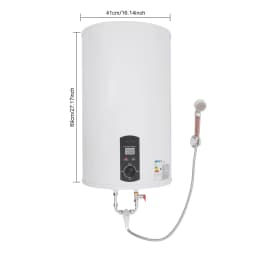 2000W 70L/15.4gal Electric Water Heater with Practical Hand Shower Leakage Protector Faucet Temperature Regulation Range 35-75