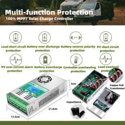 PowMr MPPT 60A Solar Charge Controller Solar Panel Regulator 12V 24V 36V 48V Auto Max PV 160VDC For Lead Acid Lithium Battery