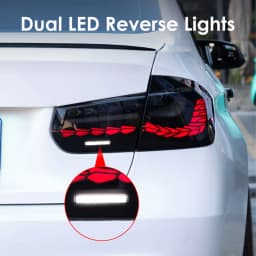 2PCs LED Taillights for BMW 3 Series F30 F80 2013-2018 Sequential Turn Signal Start-up Animation Dynamic Turning Signals Flowing Water Flicker DRL Fog Reverse Brake Tail Lamps Left and Right Rear Lamps Plug and Play Car Tail Light Assembly