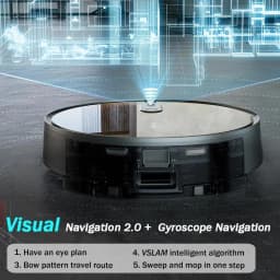 NEW Arnagar S9 Robot Vacuum Cleaner Auto Empty Dust Collection Sweep Mop 8000Pa 2550mAh Low Noise APP Control