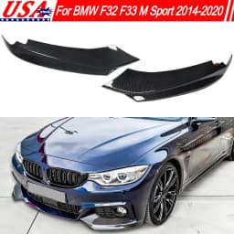 For BMW F32 Front Bumper Surround F33 F36 LCI 4 Series 420i 430i 440i M Sport 2014-2020 Carbon Look Front Splitter Lip Encircle