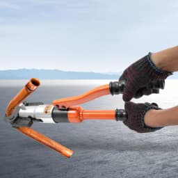 10T Hydraulic Crimping Tool 5 Interchangeable Dies M12/M15/M18/M22/M28 360° Rotatable Head for Copper Pipe Terminal Cable Wire Crimper