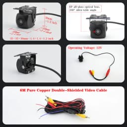 AUTOTOP AHD 1920×1080P Universal Rear View Camera with Full HD Night Vision 160°Fisheye Lens Waterproof