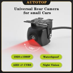 AUTOTOP AHD 1920×1080P Universal Rear View Camera with Full HD Night Vision 160°Fisheye Lens Waterproof