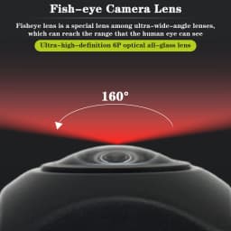 AUTOTOP AHD 1920×1080P Universal Rear View Camera with Full HD Night Vision 160°Fisheye Lens Waterproof