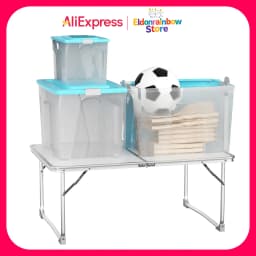60cm Folding Table,Camping Table Portable Picnic Table for Party BBQ Outdoor Camping White