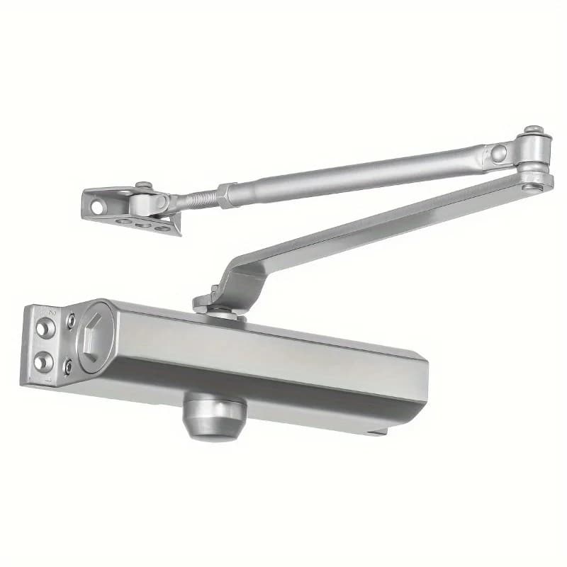 1pc Heavy Duty Automatic Door Closer, Safety Spring Stopper, Adjustable Quiet Close, Easy Installation, Light Duty, Uncharged, C