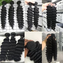 Tissage Deep Wave Human Hair Bundles 20 22 32 inch Bundles Vietnamese Bundles 100% Human Hair Extensions 3 Day Delivery France