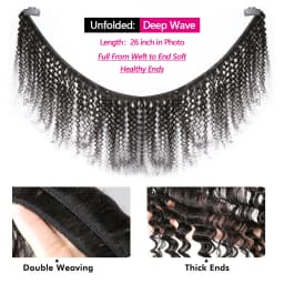 Tissage Deep Wave Human Hair Bundles 20 22 32 inch Bundles Vietnamese Bundles 100% Human Hair Extensions 3 Day Delivery France