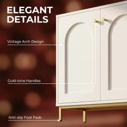 Bathroom Cabinet, Vanity Unit, Kitchen Cabinet with Open Compartment, Storage Shelf with 2 Doors, Adjustable Shelf