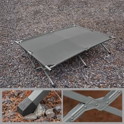 SoBuy OGS60-L-HG Survival-tent camp bed with tent camp bed 4in1 camping set with sleeping bag and accessories tent 2 person