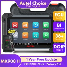 Autel MaxiCOM MK908 II MK908II Automotive OBD2 Scanner Car Diagnostic Tools, ECU Coding, Bi-directional Control PK MK906 MK908