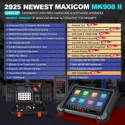 Autel MaxiCOM MK908 II MK908II Automotive OBD2 Scanner Car Diagnostic Tools, ECU Coding, Bi-directional Control PK MK906 MK908
