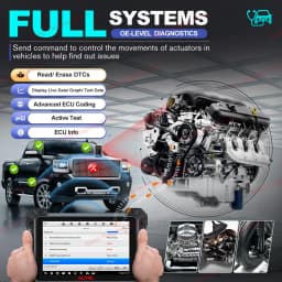 Autel MaxiCOM MK908 II MK908II Automotive OBD2 Scanner Car Diagnostic Tools, ECU Coding, Bi-directional Control PK MK906 MK908