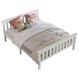 Double Bed Wooden Bed Solid Wood Bed With Slatted Rostation, Jawbed For Adults Children Teenagers