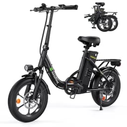 Isinwheel U4 16' Folding Electric Bike for Adults, 250W Peak Motor with Max 55 Miles PAS Range & 19 MPH E-Bike and Teens