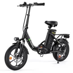 Isinwheel U4 16' Folding Electric Bike for Adults, 250W Peak Motor with Max 55 Miles PAS Range & 19 MPH E-Bike and Teens