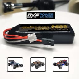 DXF 2s lipo high quality 2600mah 7.4v 20c battery with JR connector ideal lipo 2s power source for RC cars nitro cars and servos