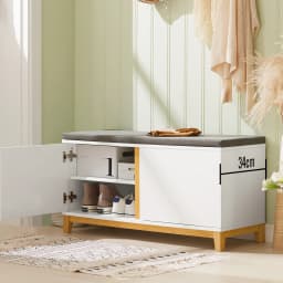 SoBuy FSR117 shoe bench with seat wardrobe bench bench with storage seat chest of drawers shoe rack with bench bench