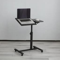 Side Table Height Adjustable Laptop Table with Wheels Computer Table Foldable Mobile Standing Desk Small Table for Bed Sofa