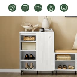 SoBuy FSB62-W shoe wardrobe kitchen wardrobe sideboard sliding doors dresser wardrobe side wardrobe storage s wardrobe