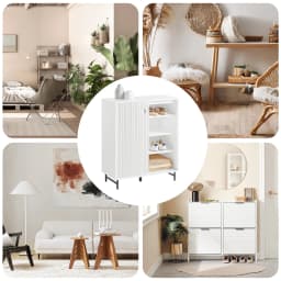 SoBuy FSB62-W shoe wardrobe kitchen wardrobe sideboard sliding doors dresser wardrobe side wardrobe storage s wardrobe