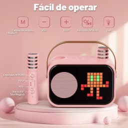 FanFun Bluetooth Speaker, Karaoke Machine for Kids, Portable Speaker with Microphone, 15 Animated Mode, 4 Funny Magic Voices