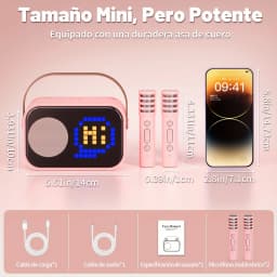 FanFun Bluetooth Speaker, Karaoke Machine for Kids, Portable Speaker with Microphone, 15 Animated Mode, 4 Funny Magic Voices