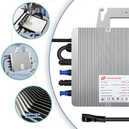 MPPT 2000W Micro Solar Inverter IP67 Household With WIFI DC26-60V Easy to Install Solar Grid Tie Converter With T-connector