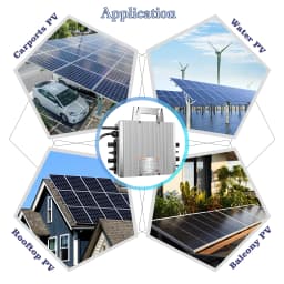 MPPT 2000W Micro Solar Inverter IP67 Household With WIFI DC26-60V Easy to Install Solar Grid Tie Converter With T-connector