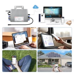 MPPT 2000W Micro Solar Inverter IP67 Household With WIFI DC26-60V Easy to Install Solar Grid Tie Converter With T-connector